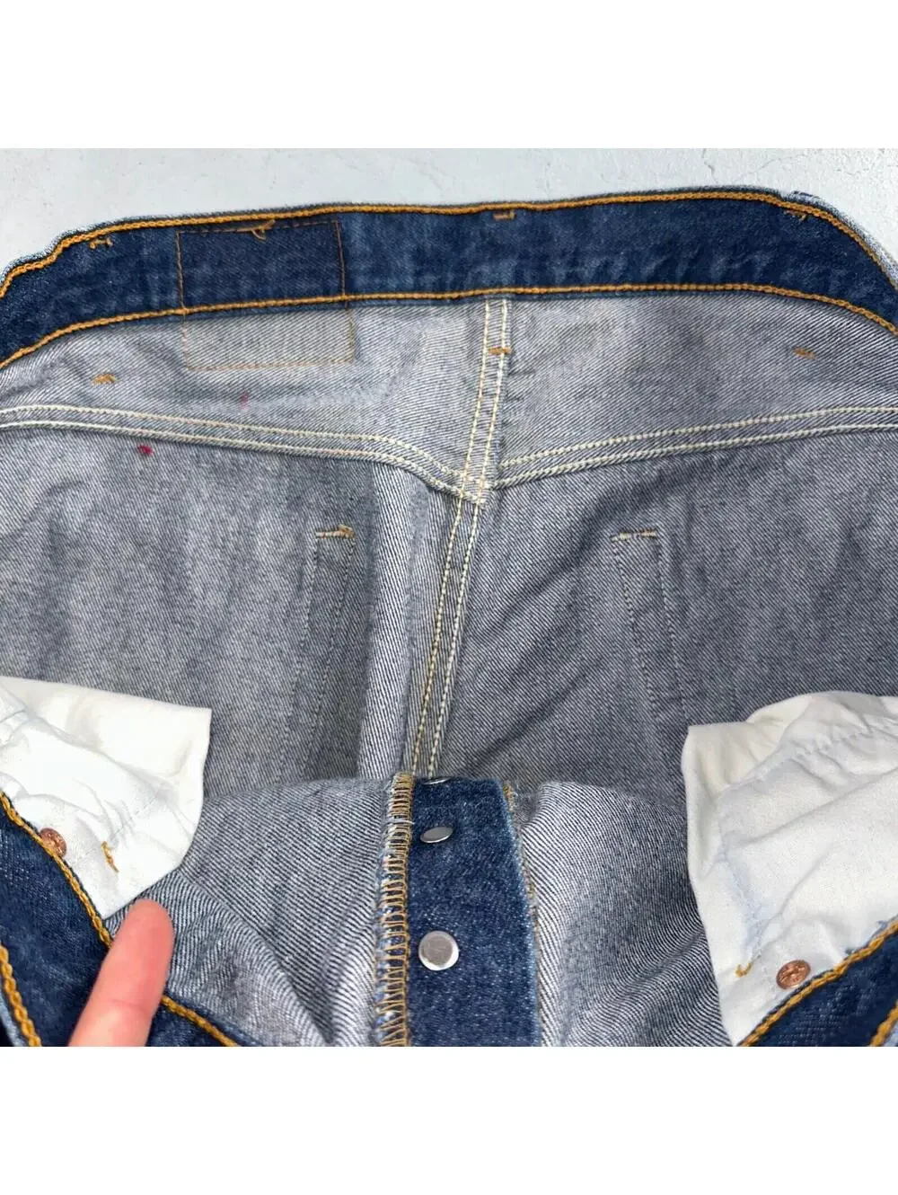 Levis 501 Vintage 90s USA XX Straight Leg Jeans Blue Dark Wash 44x34 Act 41x31